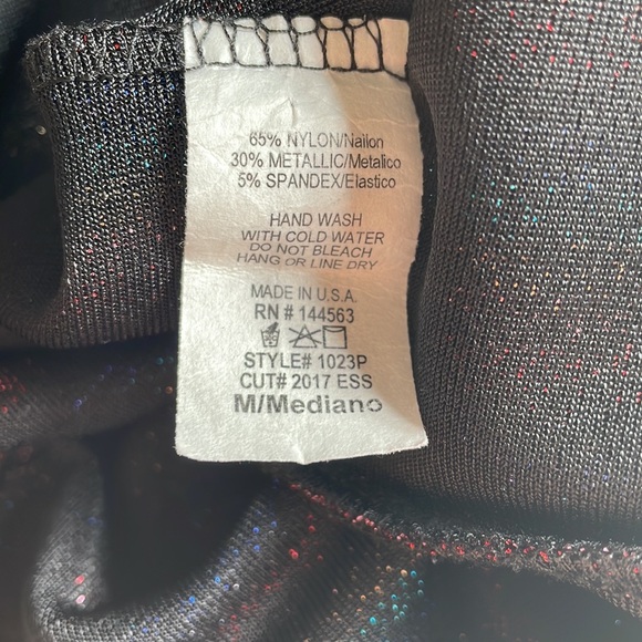 Shop 17 rainbow stripe glittery metallic Y2k disco retro high rise pants size M - Picture 8 of 10